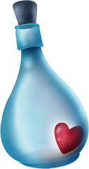 бутылка с сердечками