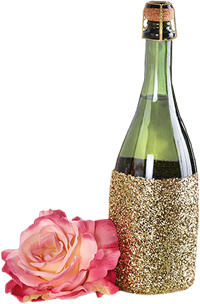 шампанское с розой