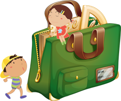 портфель и дети
