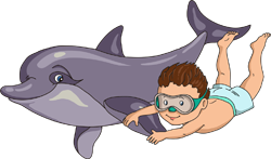 ребенок и дельфин