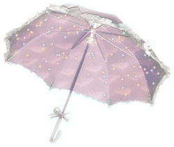 purple umbrellas
