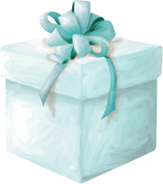 голубые подарочные коробки