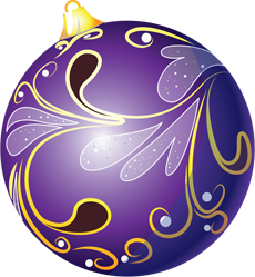 purple christmas balls