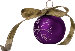 фиолетовые новогодние шары