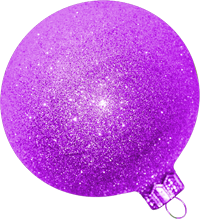 фиолетовые новогодние шары