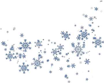 голубые снежинки