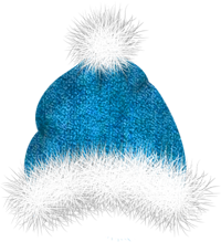голубые новогодние шапочки