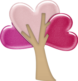 деревца с сердцами