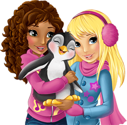 Девочки и пингвиненок