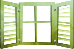 зеленое окно