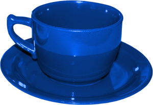 синяя чашка