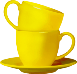 yellow cups