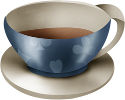 синяя чашка кофе