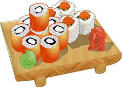 суши на доске