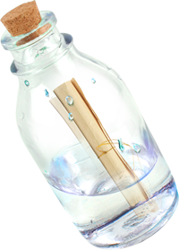 bottle with a note