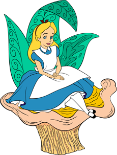 Алиса на грибе