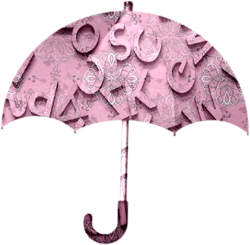 розовый зонтик