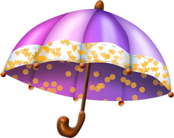 фиолетовые зонтики