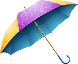 разноцветные зонты