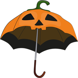 оранжевый зонт хэллоуин