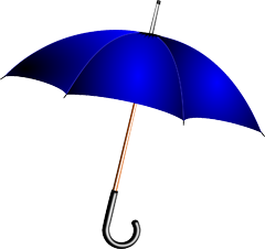синий зонт