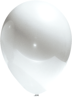 белый воздушный шарик