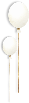 белый воздушный шарик