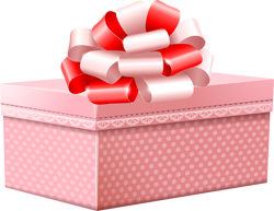 boxes with a pink bow