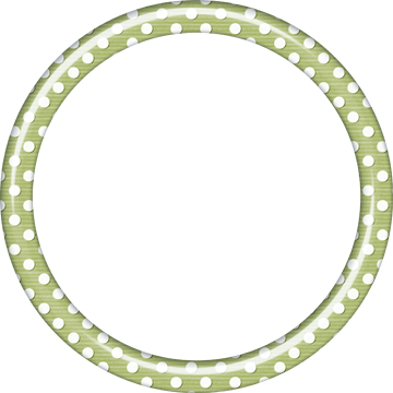 рамка круглая, зеленая