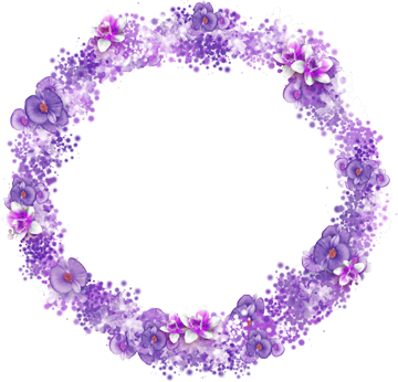 круглые фиолетовые рамки