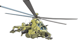 военный вертолет