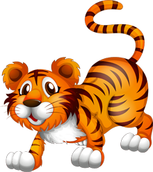 the tiger cub is cute