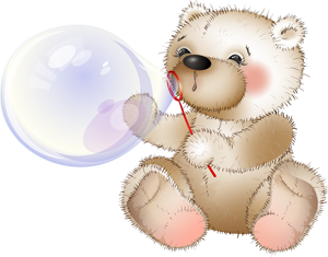 медвежонок с пузырем