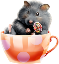мышь с едой