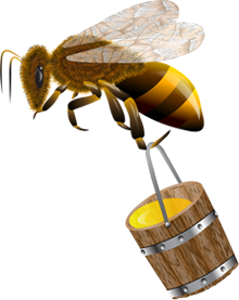 пчела с ведерком