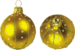 yellow christmas balls