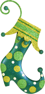 sock with gifts green