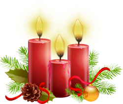 три новогодние свечи