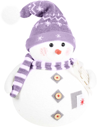 снеговик фиолетовый