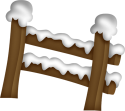 забор под снегом