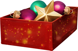 коробка с новогодними шарами
