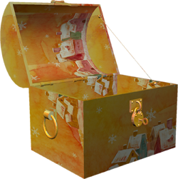 коробка с елочными игрушками