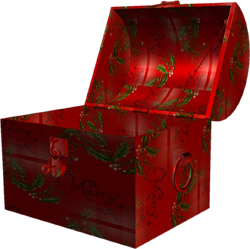 коробка с елочными игрушками