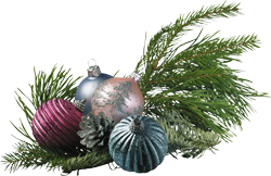 ветка с игрушками