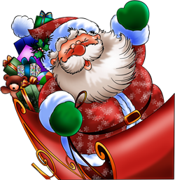 дед Мороз на санях