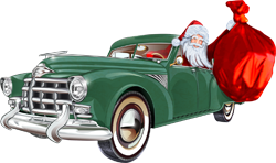 дед Мороз на машине