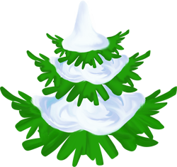 заснеженная елка