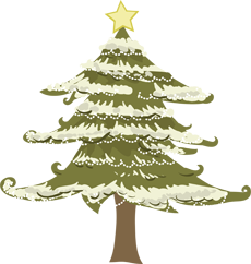 заснеженная елка