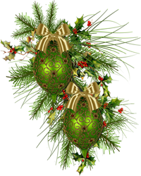 ветка с игрушками