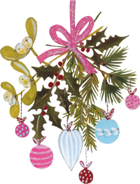 ветка с игрушками